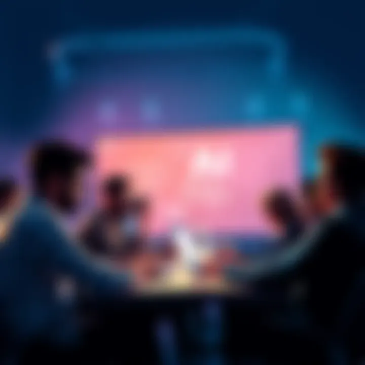 Group of people brainstorming and collaborating on AI projects for Bharat Hackathon