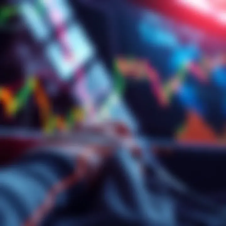 Graphs and charts showing trading patterns and market trends for technical traders