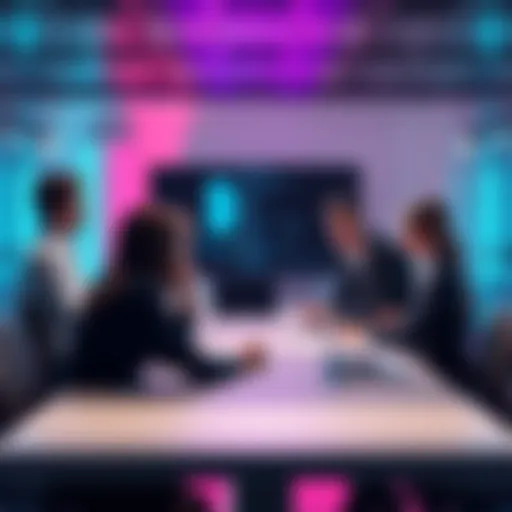 Group of professionals discussing at a conference table during the Intersect Technical Steering Committee meeting