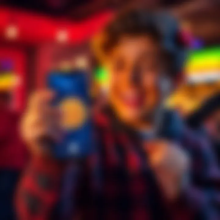 A 15-year-old holding a smartphone displaying a Bitcoin symbol and a Trezor Model T wallet, smiling in excitement.