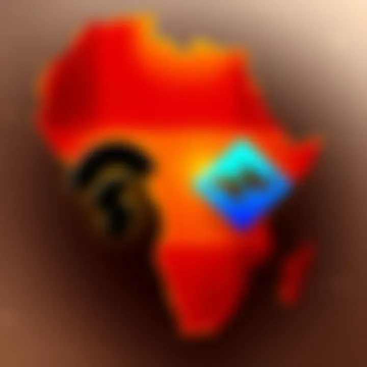 Tether logo alongside Shiga Digital logo with African map in the background