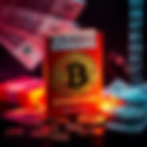 A visual of Saifedean Ammous' book, The Bitcoin Standard, with a Bitcoin symbol and currency notes in the background.