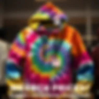 Tie-Dye Hoodie Pricing Controversy A tie-dye hoodie displayed with price tags showing significant difference, illustrating the merch pricing debate in fashion.