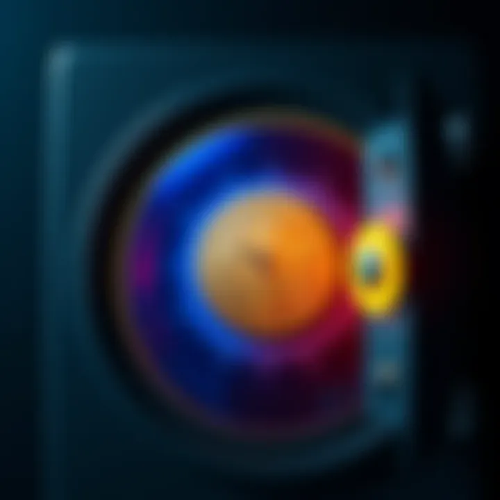 A visual representation of a Bitcoin gift being locked in a safe with a timer, symbolizing gradual access over time.