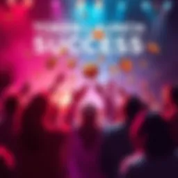 A vibrant graphic showing community members celebrating a successful token launch with symbols of liquidity and governance, highlighting Blackhole's innovative approach.
