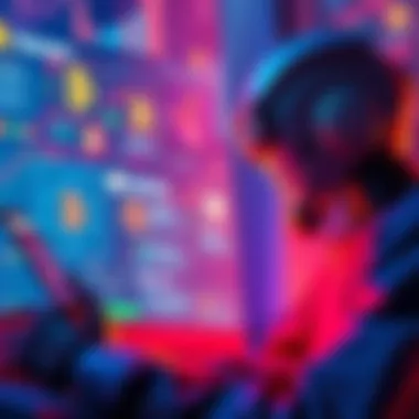 A user interacting with a Telegram bot for token swaps, showcasing a digital interface with cryptocurrency symbols.