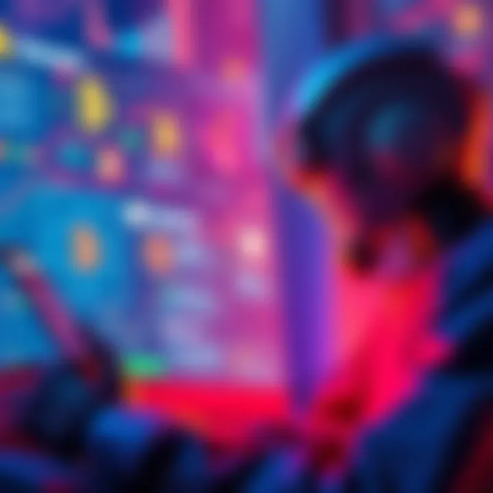 A user interacting with a Telegram bot for token swaps, showcasing a digital interface with cryptocurrency symbols.