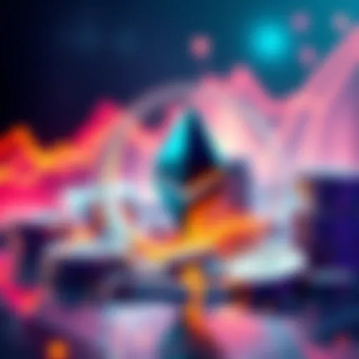 A visual representation of tokenized real world assets with Ethereum logo and financial symbols