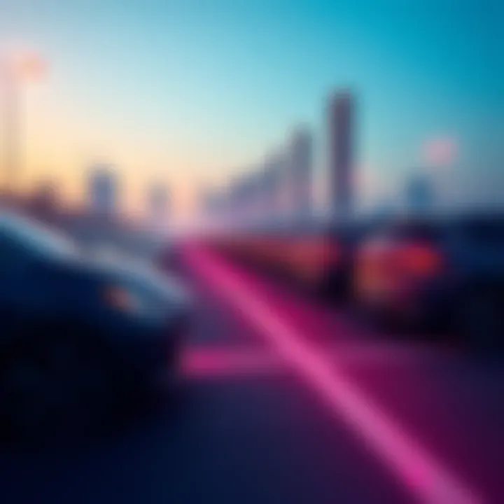 A fleet of electric vehicles featuring digital tokens symbolizing the introduction of tokenized EV fleets in Dubai.