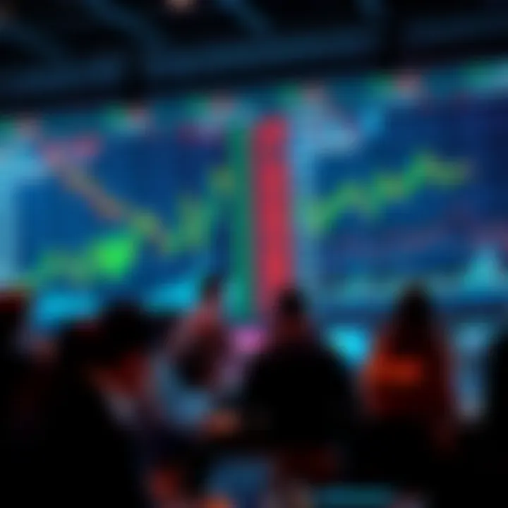 People engaging in daily trading of tokenized stocks with charts and graphs in the background