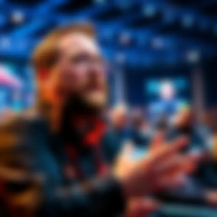 Tom Lee shares insights on the crypto market and Ethereum trends in a conference setting.