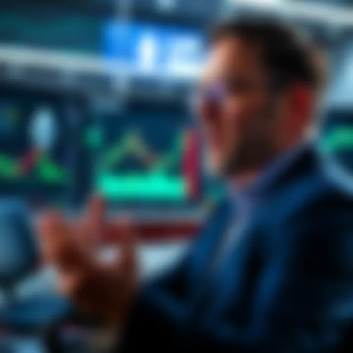Tom Lee speaking about Ethereum in a media interview, showing charts related to cryptocurrency trends
