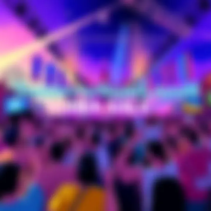 Illustration showing a vibrant festival scene with people celebrating and holding tickets, signifying the Tomorrowland Brasil 2027 pre-sale event.