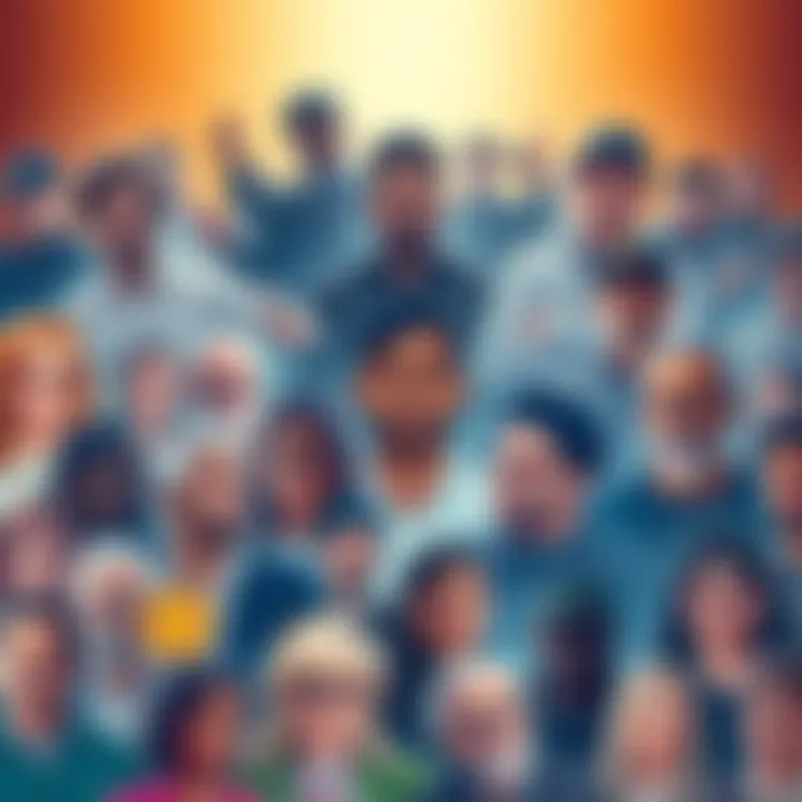 A collage of avatars representing active participants in cryptocurrency discussions, showcasing diverse individuals sharing insights on digital currencies.