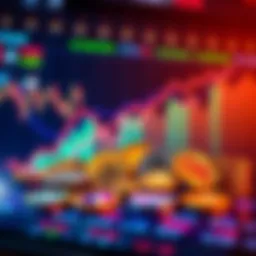 Top Crypto Coins for Quick Returns A collection of popular cryptocurrencies with upward trending graphs, symbolizing potential quick 10x returns, displayed on a no-KYC exchange platform
