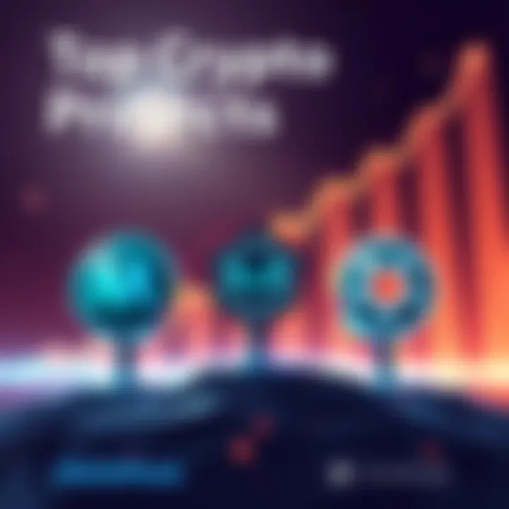 Illustration showing logos of MetaMask, Hedera, and Chainlink with a rising graph in the background
