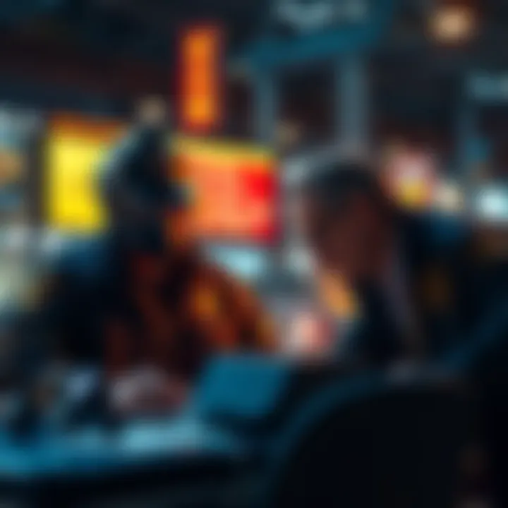 Law enforcement officers examining cryptocurrency transactions with a focus on Monero.