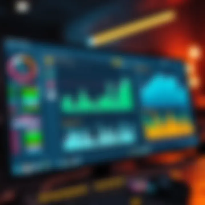 A visual representation of cryptocurrency wallet tracking with charts and data analysis tools on a computer screen
