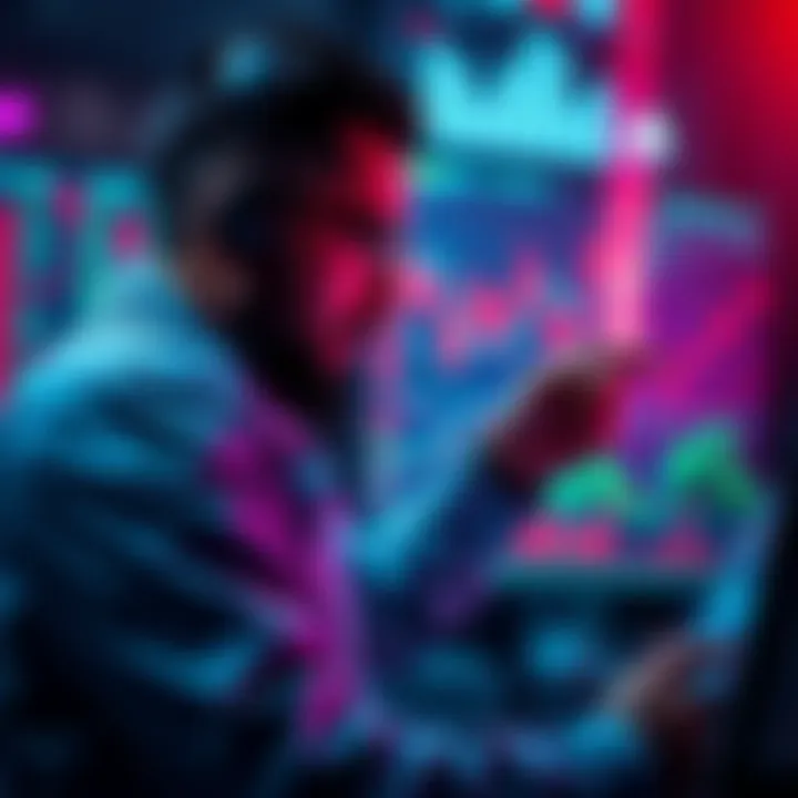 Trader Analyzing Crypto Charts A trader examines cryptocurrency charts with focus on Hyperliquid and AI tokens, symbolizing the upcoming altcoin surge.