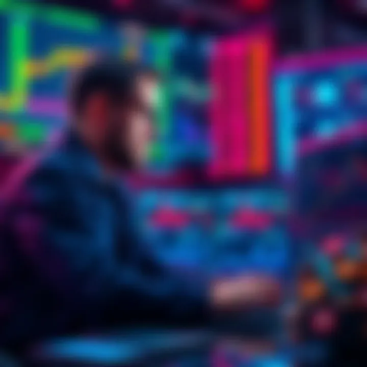 Trader Analyzing Cryptocurrency A stock trader studies various cryptocurrency charts on a laptop, looking for diversification opportunities in Bitcoin Cash, Arbitrum, Solana, and XRP.