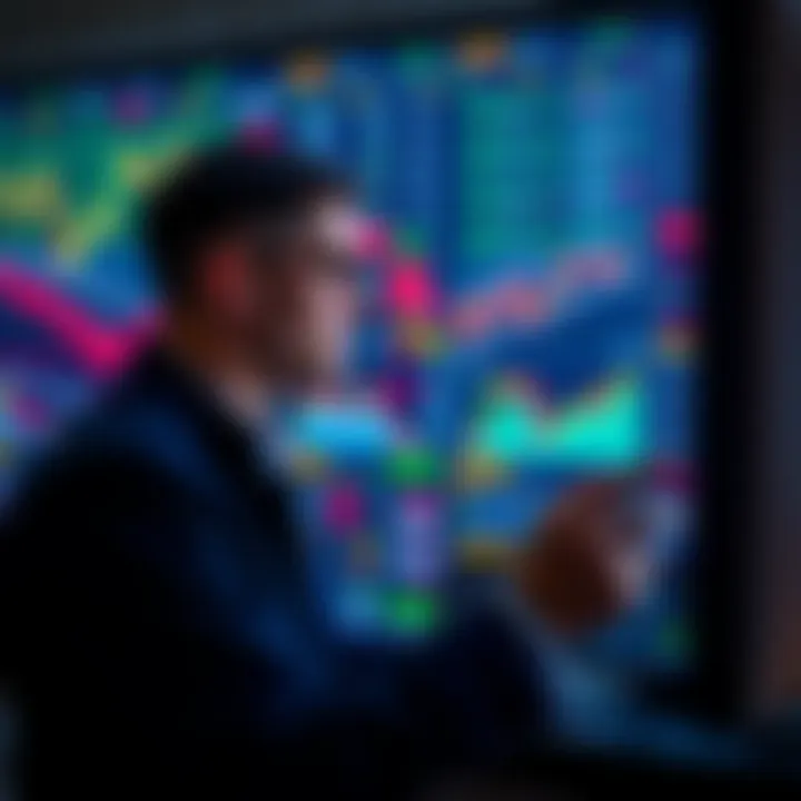 A trader looking at financial charts on a screen, contemplating new trading strategies.