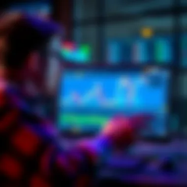 Trader showing simple strategy A trader explains their simple 1H trend-following method with EMAs on a laptop screen, highlighting clarity and focus in trading.