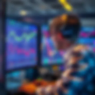 A trader studies charts and graphs on a computer screen, contemplating when to cash out during the next bull run.