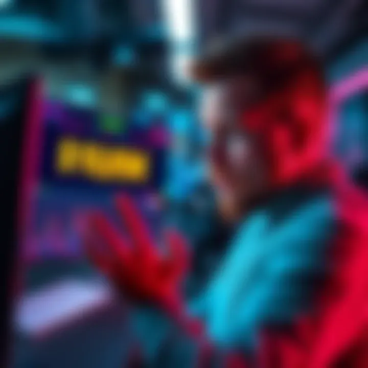 A shocked trader looking at a screen displaying a $105,000 Bitcoin transaction fee for a $10 transfer