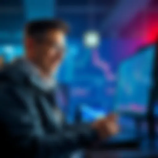 A trader receiving back ETH after a gas fee issue, showing a relieved expression at a computer screen