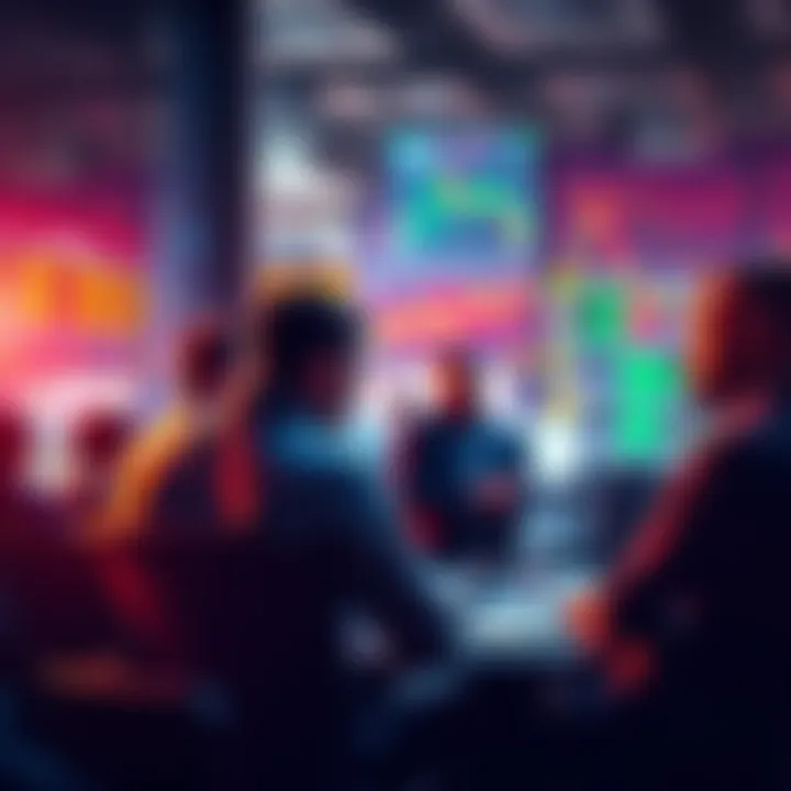 A group of traders sharing insights and strategies in a vibrant online forum setting