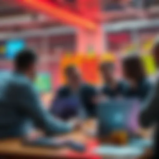 A group of cryptocurrency traders sharing their experiences and challenges in a casual setting