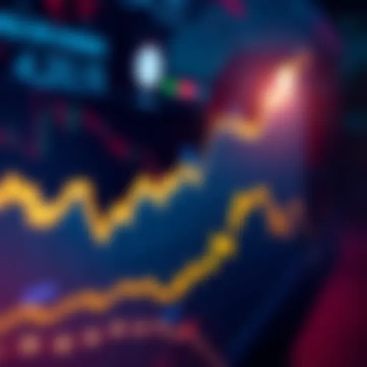A trading chart displaying an upward trend in Algo's price, representing expert predictions for growth by April's end.