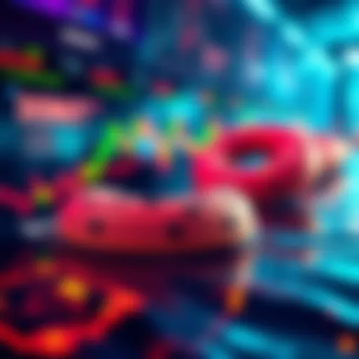 A visual representation of trading activity in the Donut Pool showing ETH rise and significant trades, including a large sell-off of DONUT for Moons.