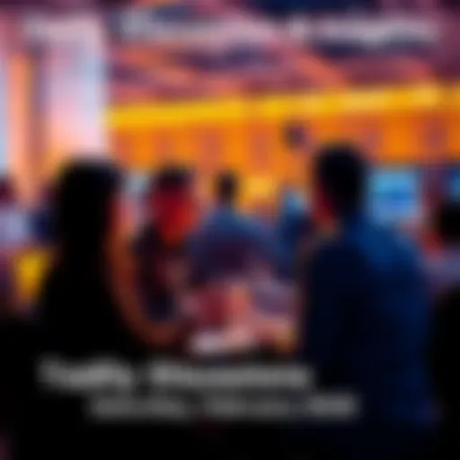 People talking about trading strategies and insights