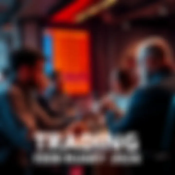 People engaging in a discussion about trading strategies and topics