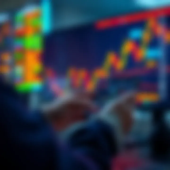 Trading Meme Coins A person using a smartphone to trade meme coins on a trading platform with charts and graphs visible on the screen