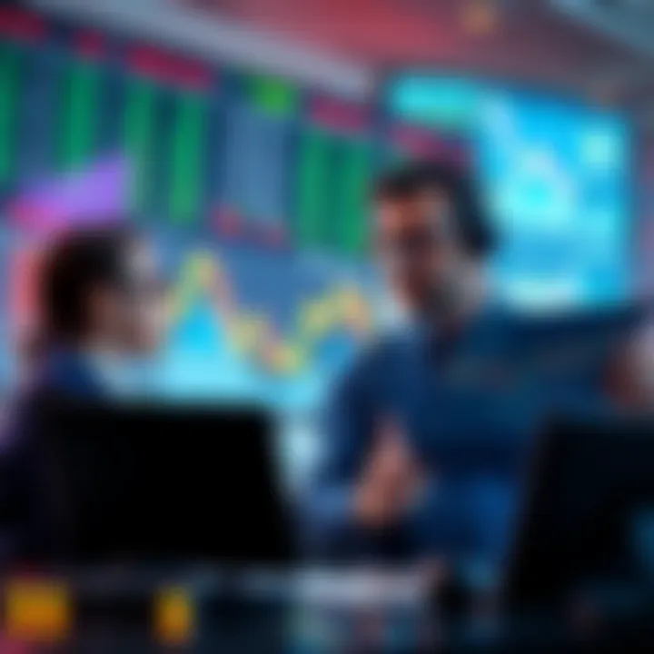 Traders analyzing charts and graphs for Solana trading platforms