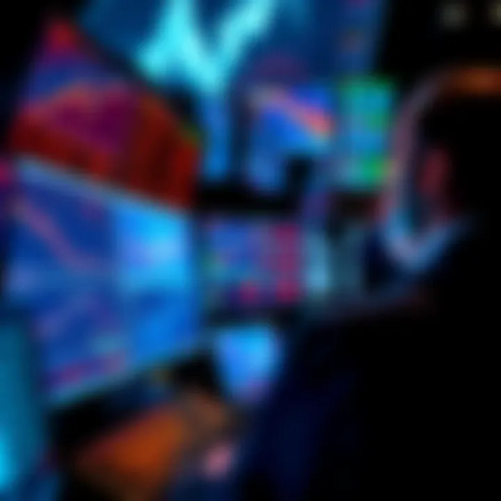 Traders staring at multiple screens with charts and prices, showing little activity in the market.