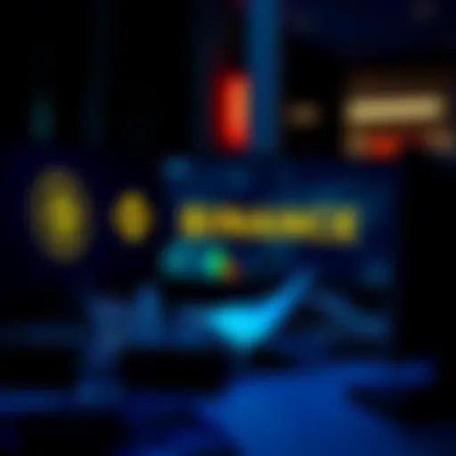 A person using a computer to transfer cryptocurrency and euros, with Binance logo visible on the screen