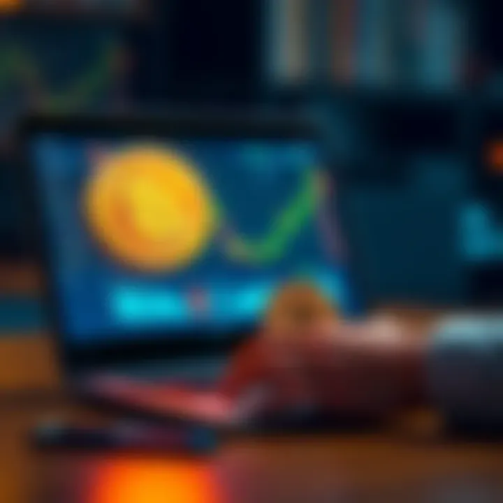 A person using a laptop to transfer Bitcoin from an exchange to a hardware wallet, showing a secure transaction process.