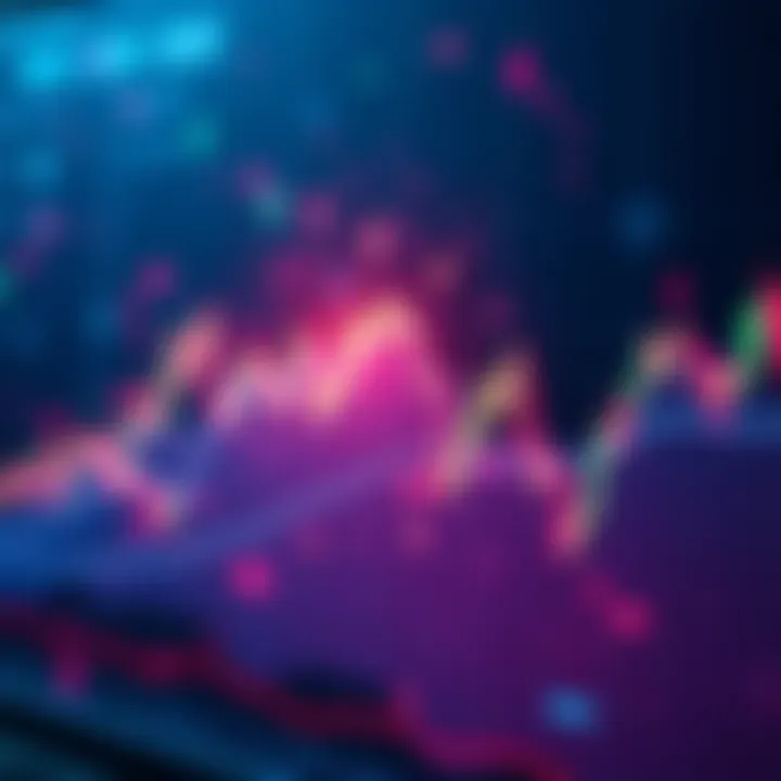 Market Trend Reversal Visualization Dynamic representation of a trend reversal on a 1D chart, showcasing bullish and bearish movements