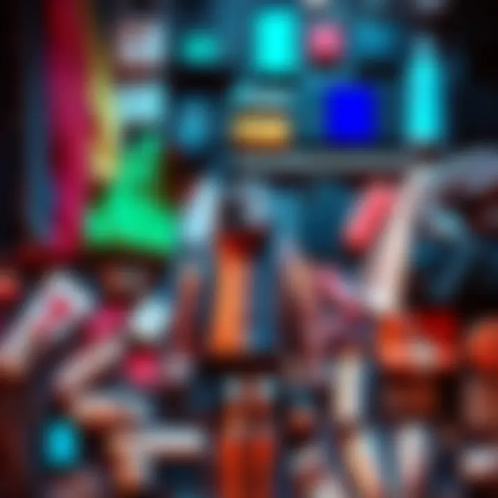 Trends Decline A collage of outdated fashion items and gadgets, representing trends that are no longer popular.