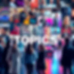 A collage of popular trends and topics that have captured people's attention recently, including technology, fashion, and social media.