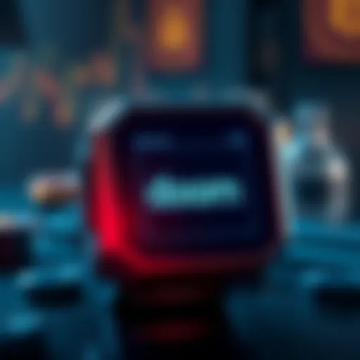 A Trezor cryptocurrency device displaying a warning message labeled 'doom' on the screen, indicating a security alert for users.