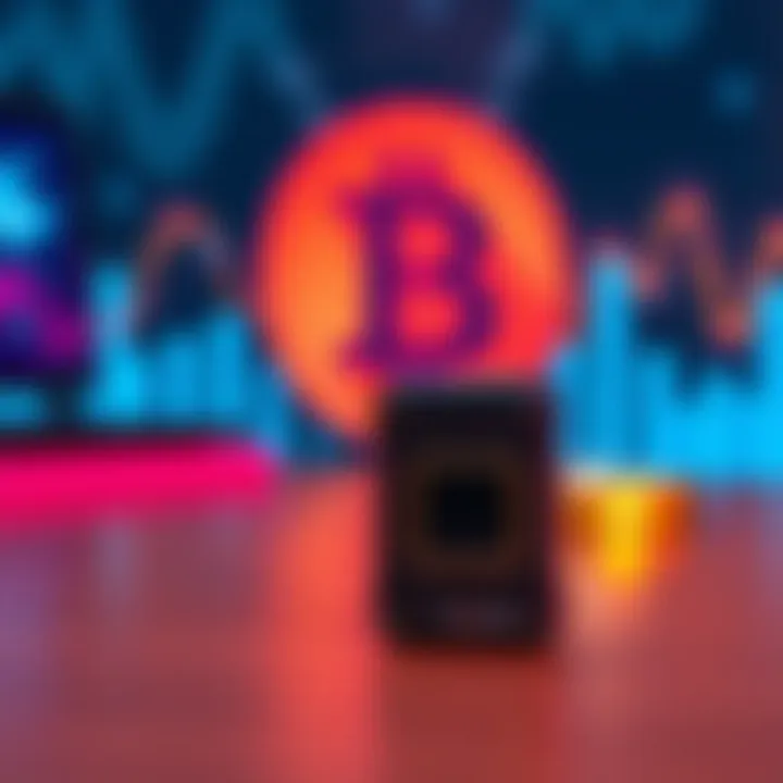 Trezor Safe 3 hardware wallet displayed on a table with Bitcoin logo in the background