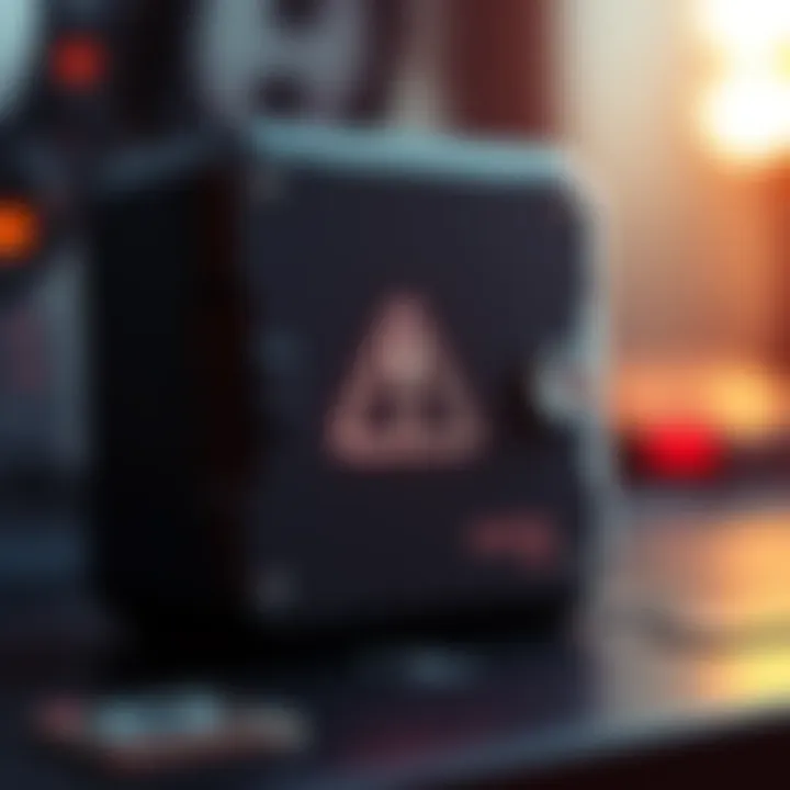 Trezor Safe 5 showing signs of firmware issues and a warning symbol indicating security concerns