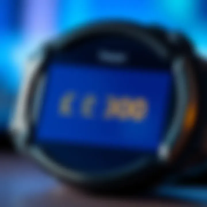 Close-up of a Trezor 7 with a malfunctioning screen displaying an error