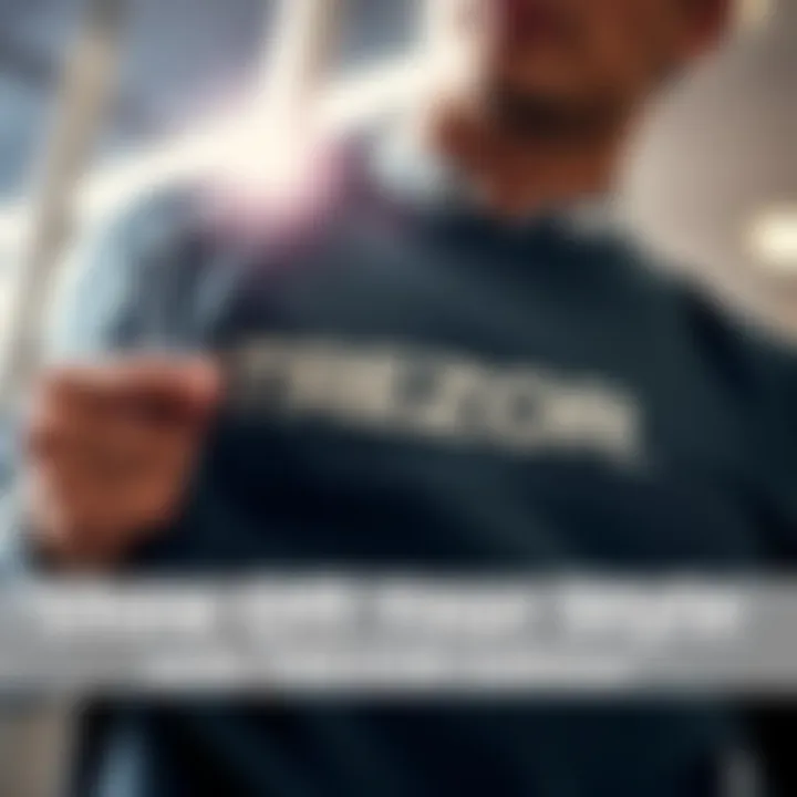 A person wearing a stylish TREZOR shirt and sweater, demonstrating comfort and style, with a bright background.