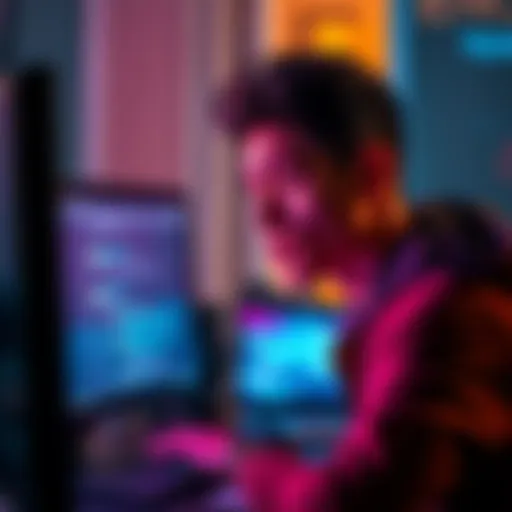 Concerned user looks at computer screen showing random sign-up notifications related to Trezor email leak