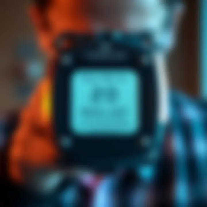 A close-up of a Trezor Keep Metal showing the 20-word limit feature, highlighting frustration over the 4-letter per word restriction with an unhappy person in the background.